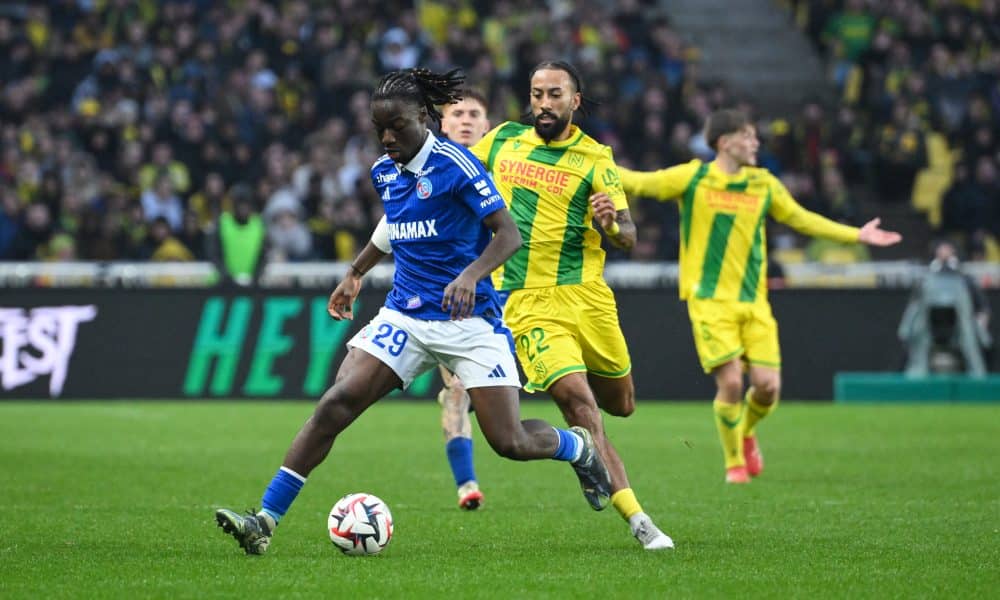 L'ailier du FC Nantes Sorba Thomas lors du match face à Strasbourg.