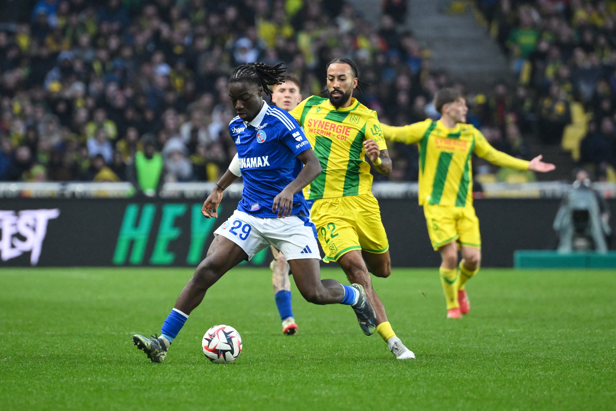 L'ailier du FC Nantes Sorba Thomas lors du match face à Strasbourg.