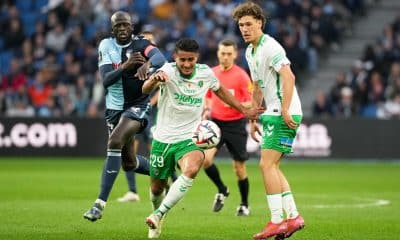 Aïmen Moueffek, Lucas Stassin et Abdoulaye Touré lors de Le Havre - ASSE