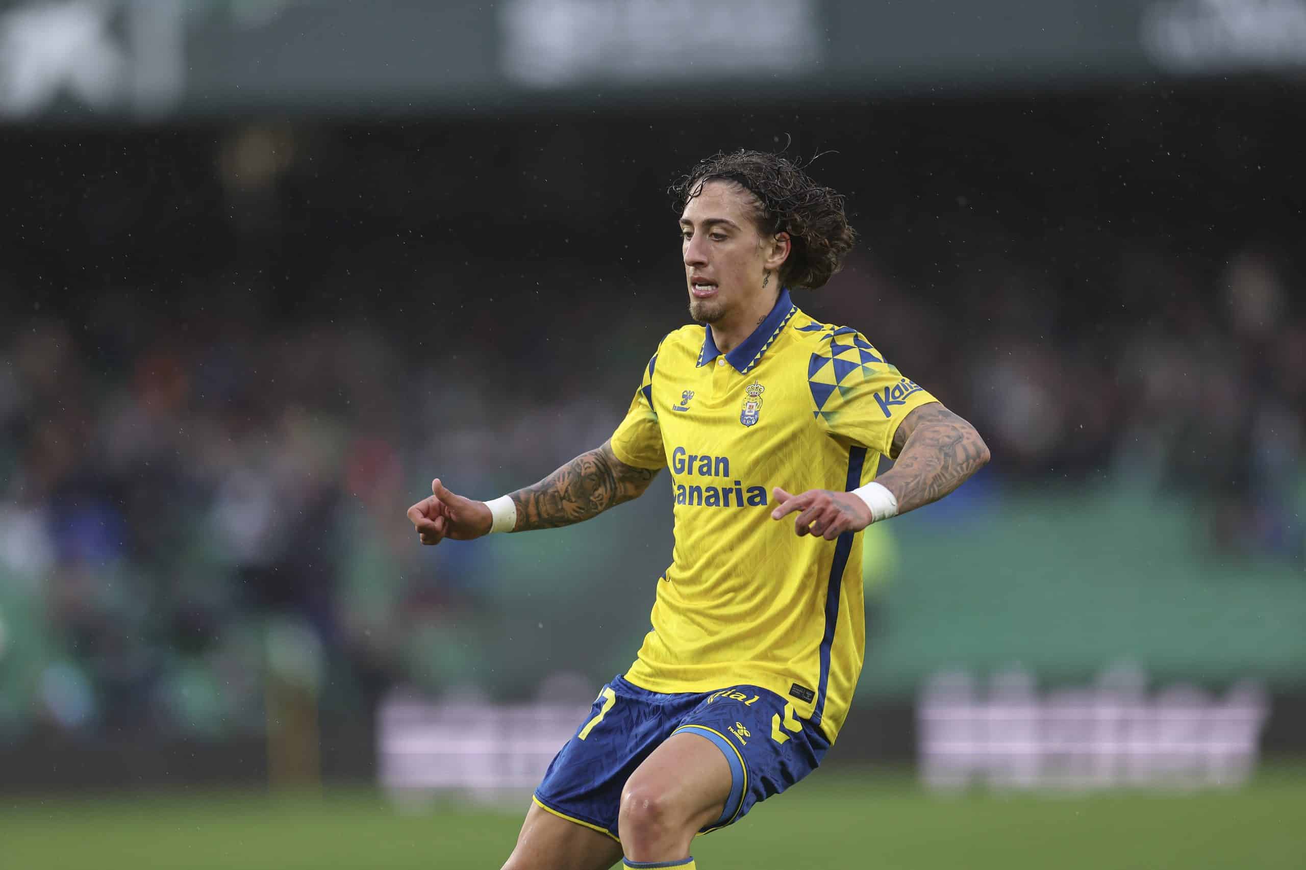 L'attaquant de Las Palmas, Fabio Silva.