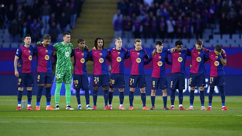 Les joueurs du FC Barcelone