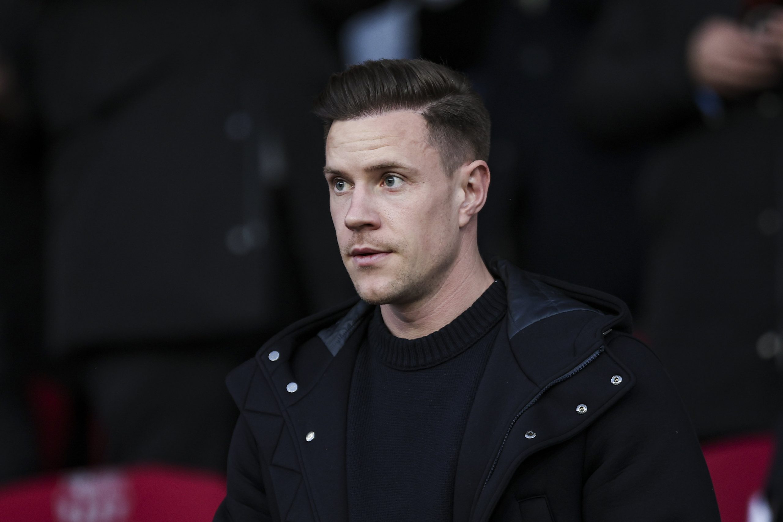 Le gardien du FC Barcelone Marc-André ter Stegen, pendant sa convalescence.