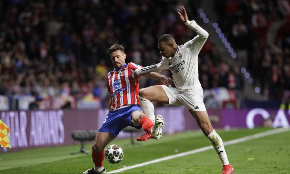 Kylian Mbappé face à Clément Lenglet lors d'Atlético-Real Madrid.