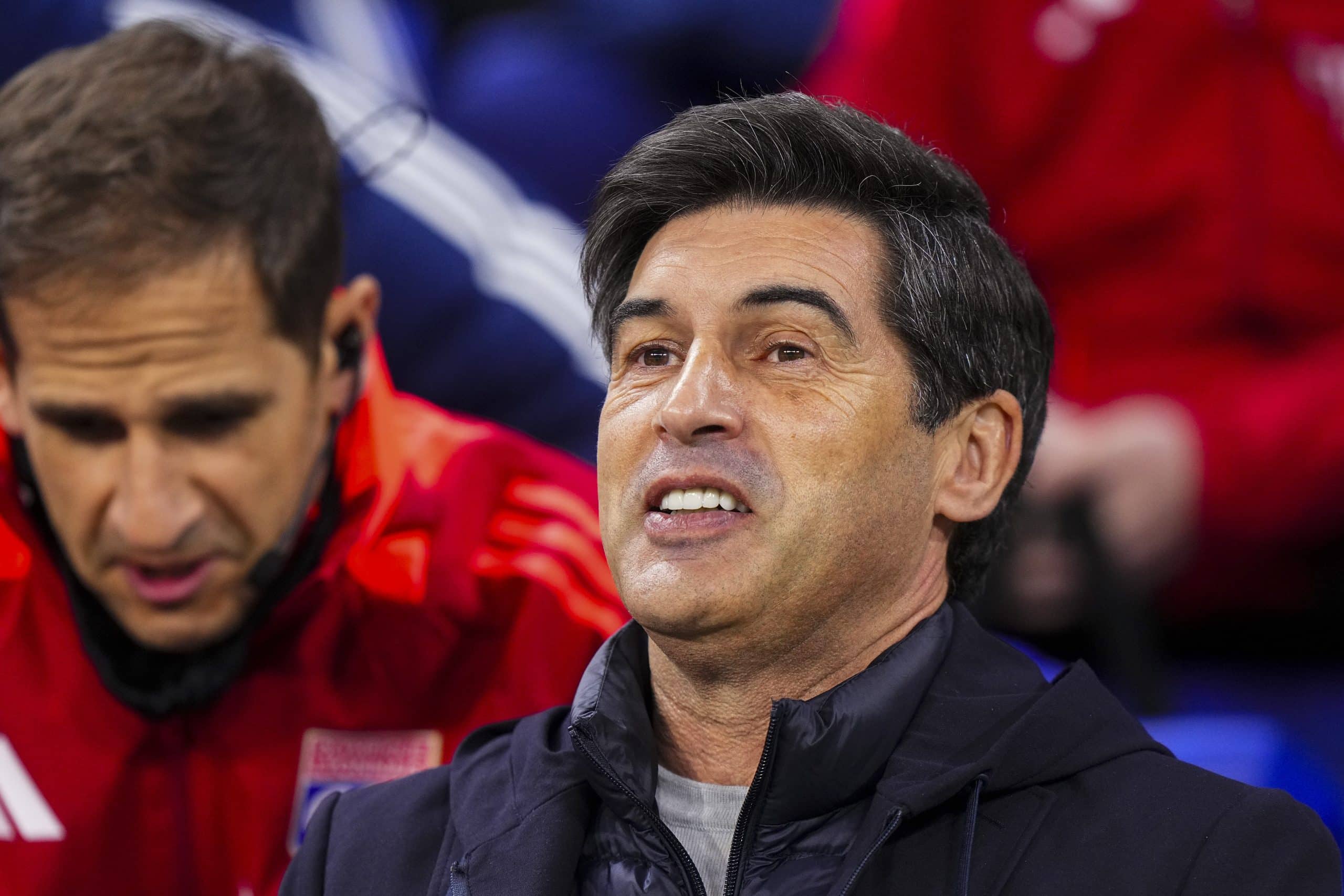 Paulo Fonseca sur le banc de l'OL.