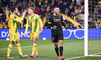 La joie d'Anthony Lopes après la victoire du FC Nantes sur le LOSC.