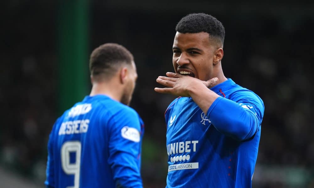 Hamza Igamane, l'attaquant marocain des Glasgow Rangers.