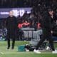 L'entraîneur du PSG, Luis Enrique, à côté de celui de l'OM, Roberto De Zerbi.