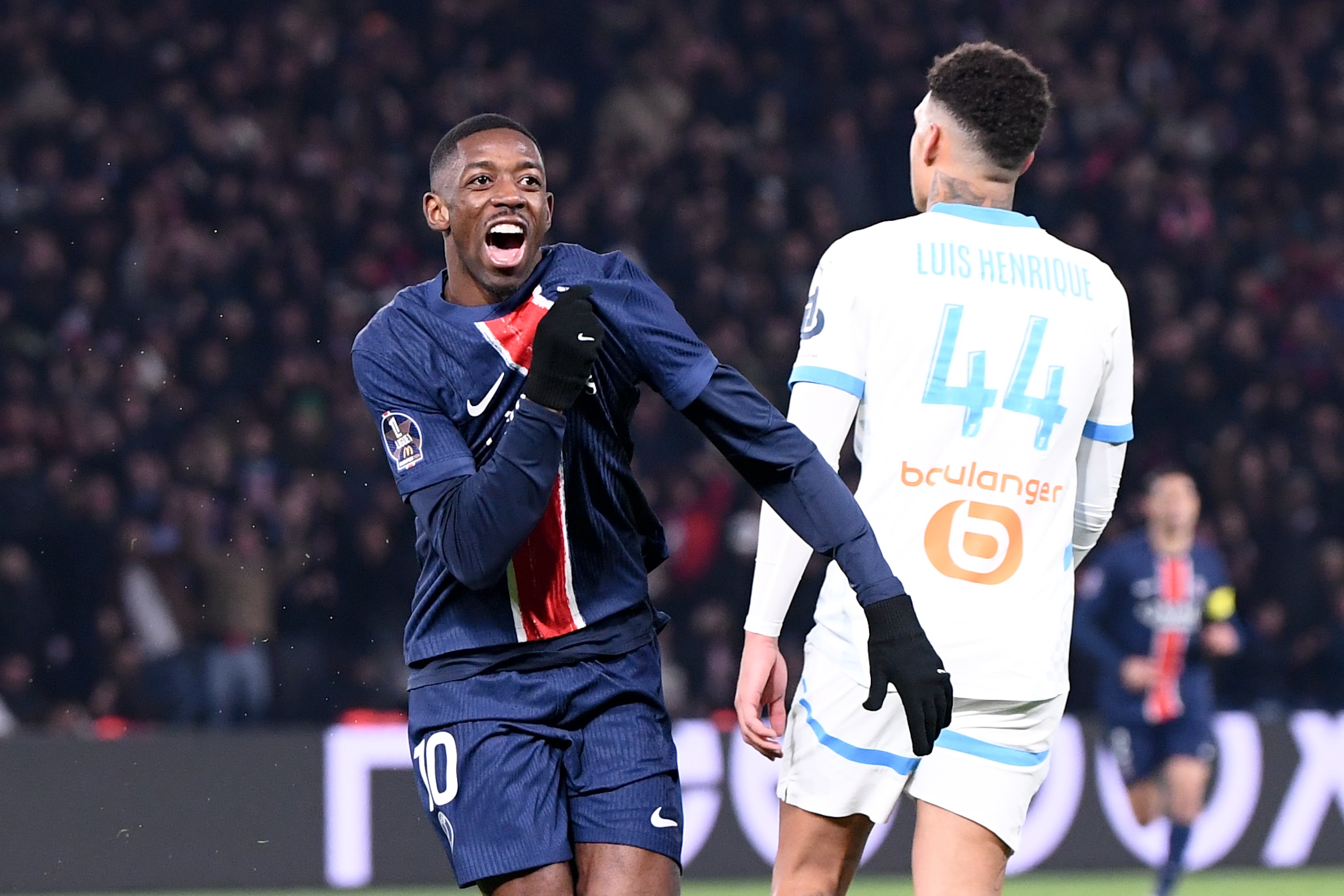 Ousmane Dembélé, buteur avec le PSG face à l'OM.