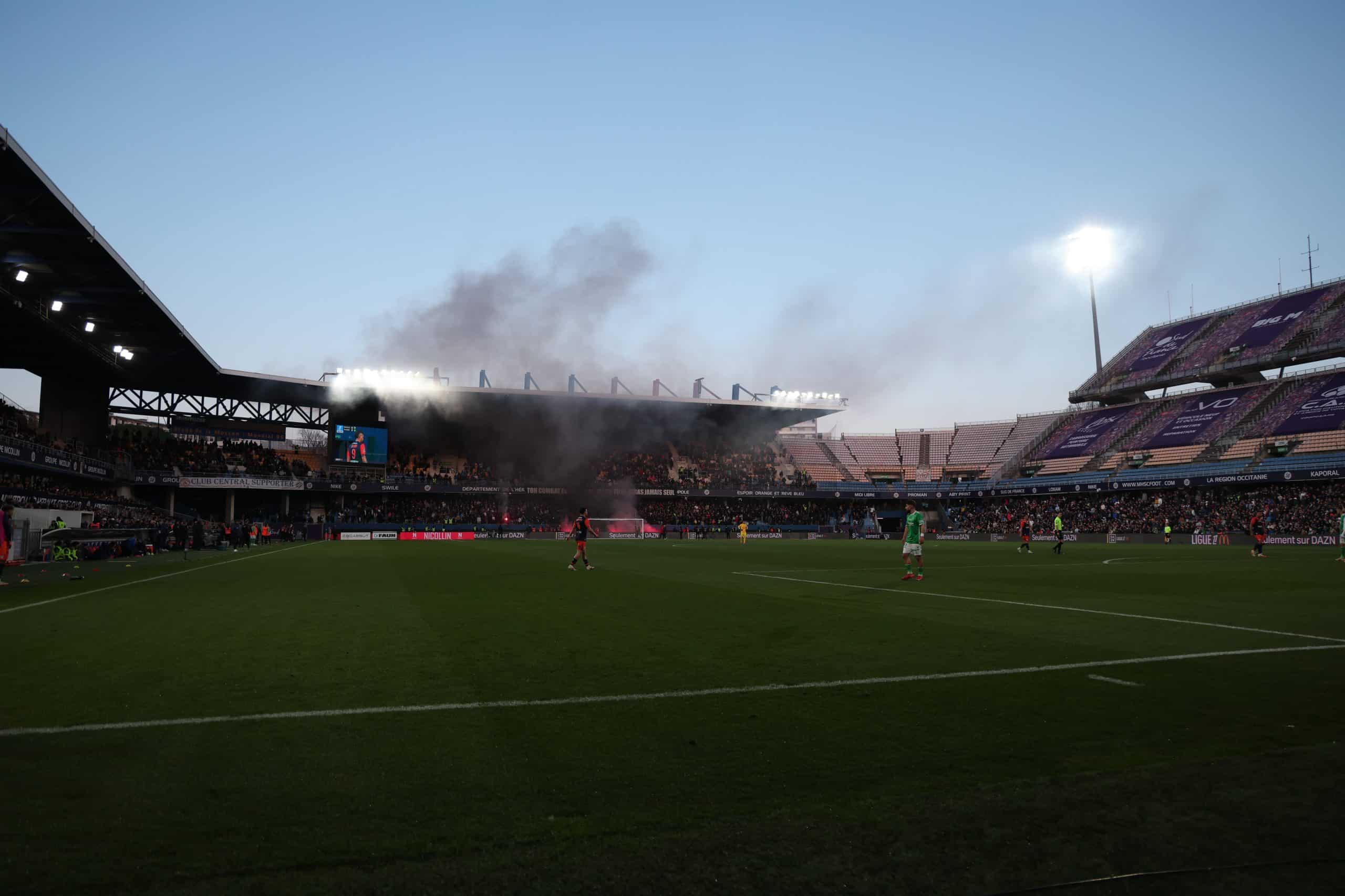 Vue de la Mosson après les incidents de Montpellier-ASSE.