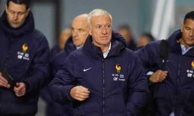 Le sélectionneur de l'équipe de France, Didier Deschamps, avant le match en Croatie.