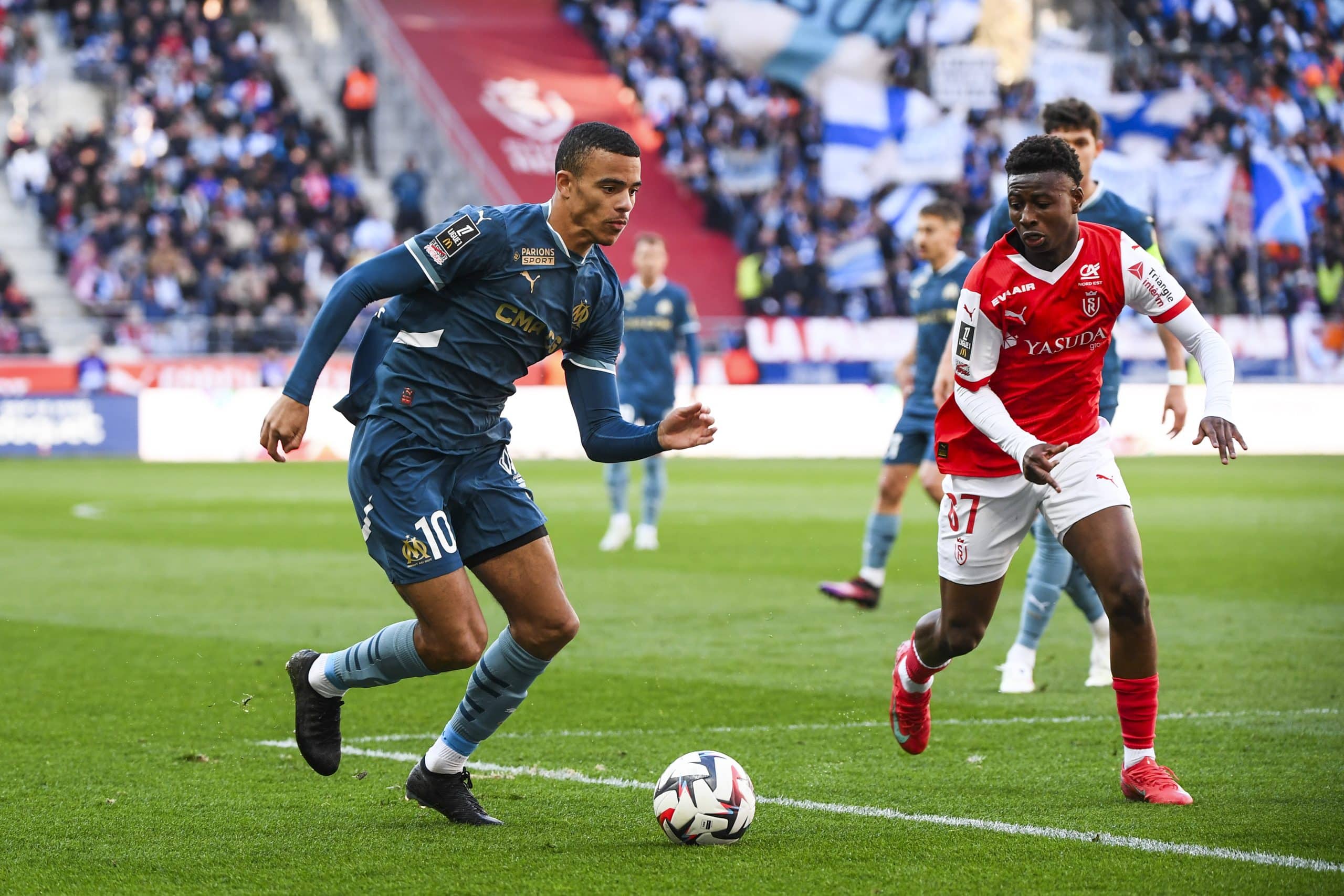 Mason Greenwood lors de Reims - OM