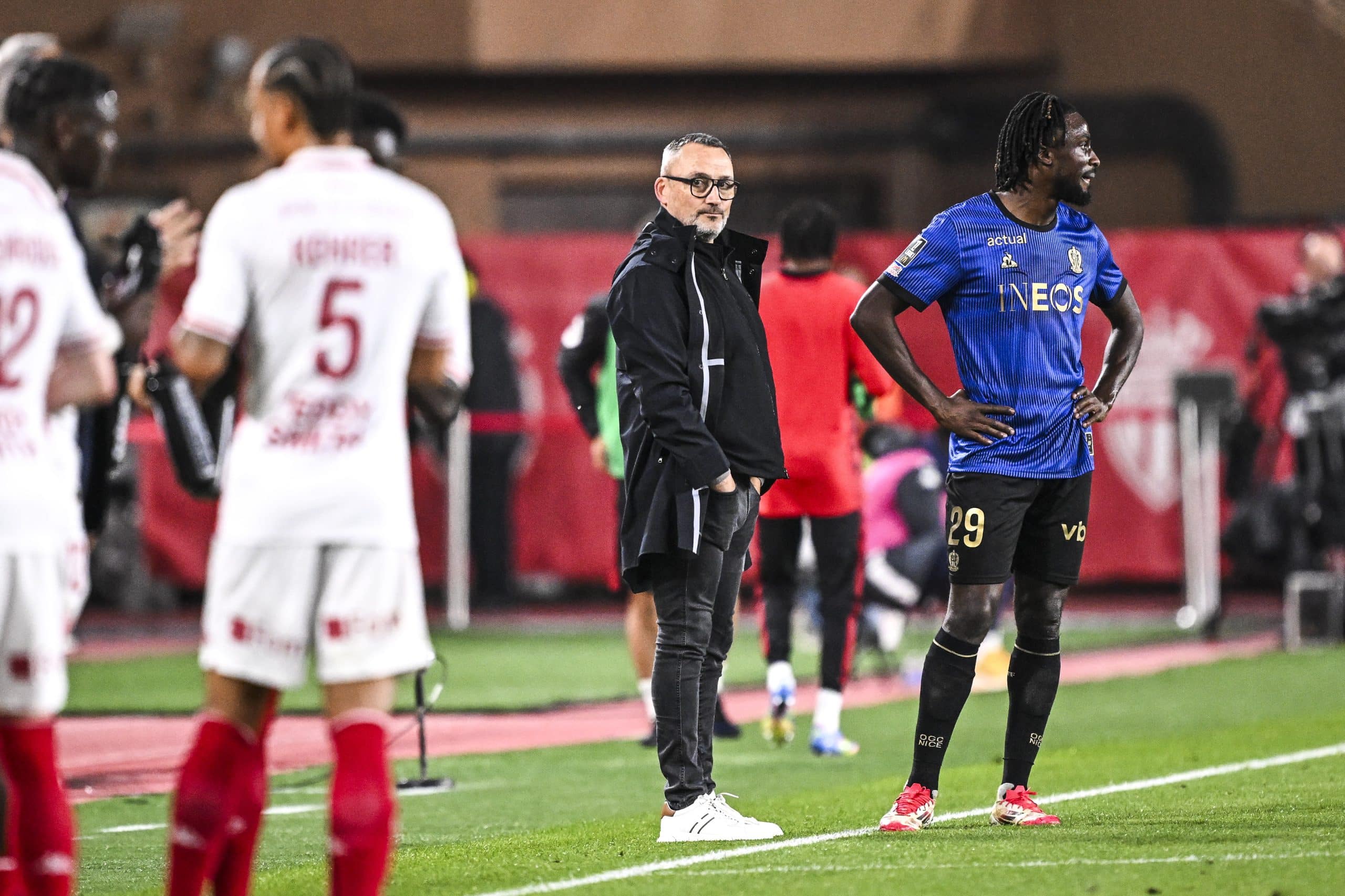 Franck Haise lors d'AS Monaco - OGC Nice