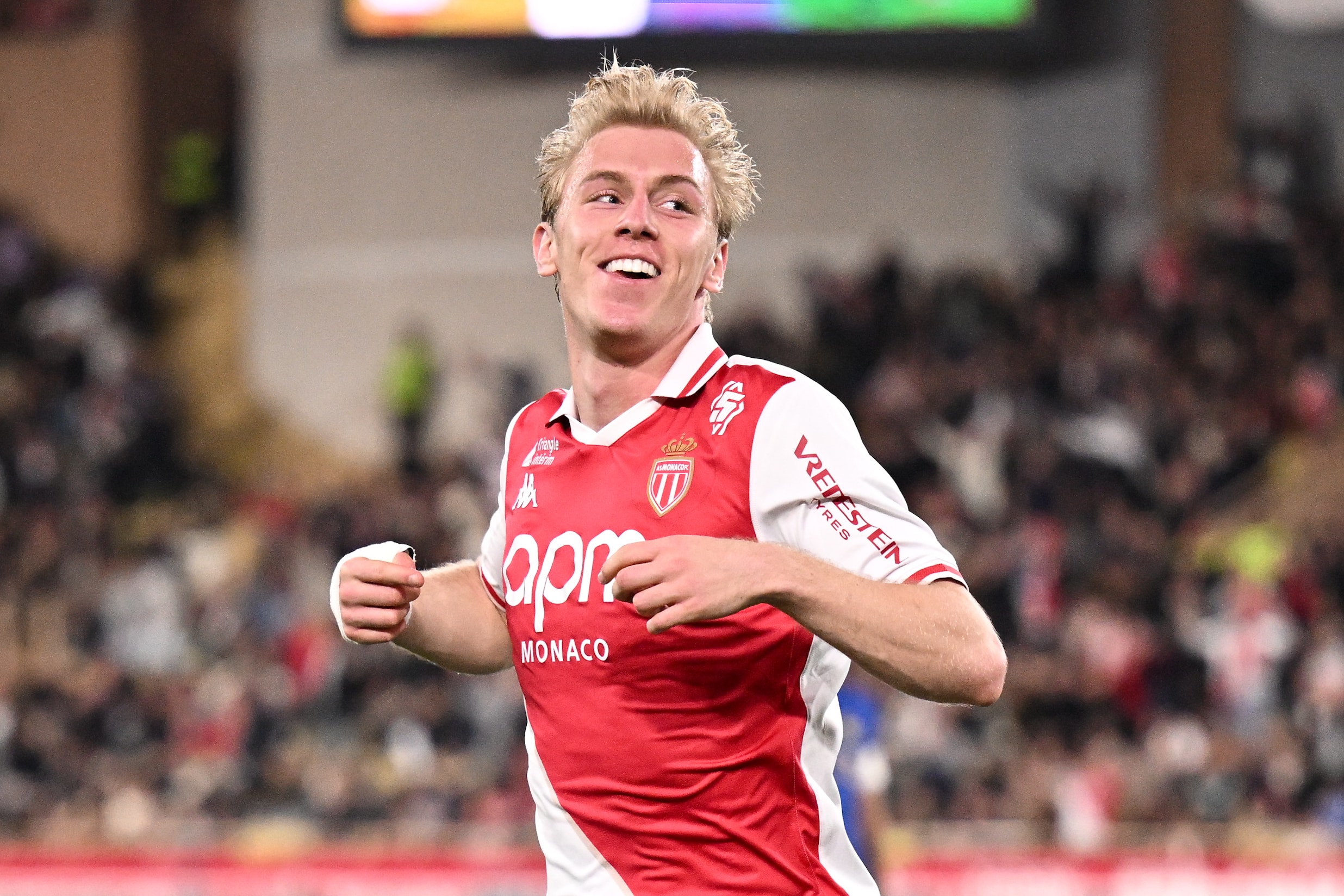 Mika Biereth, l'attaquant de l'AS Monaco.