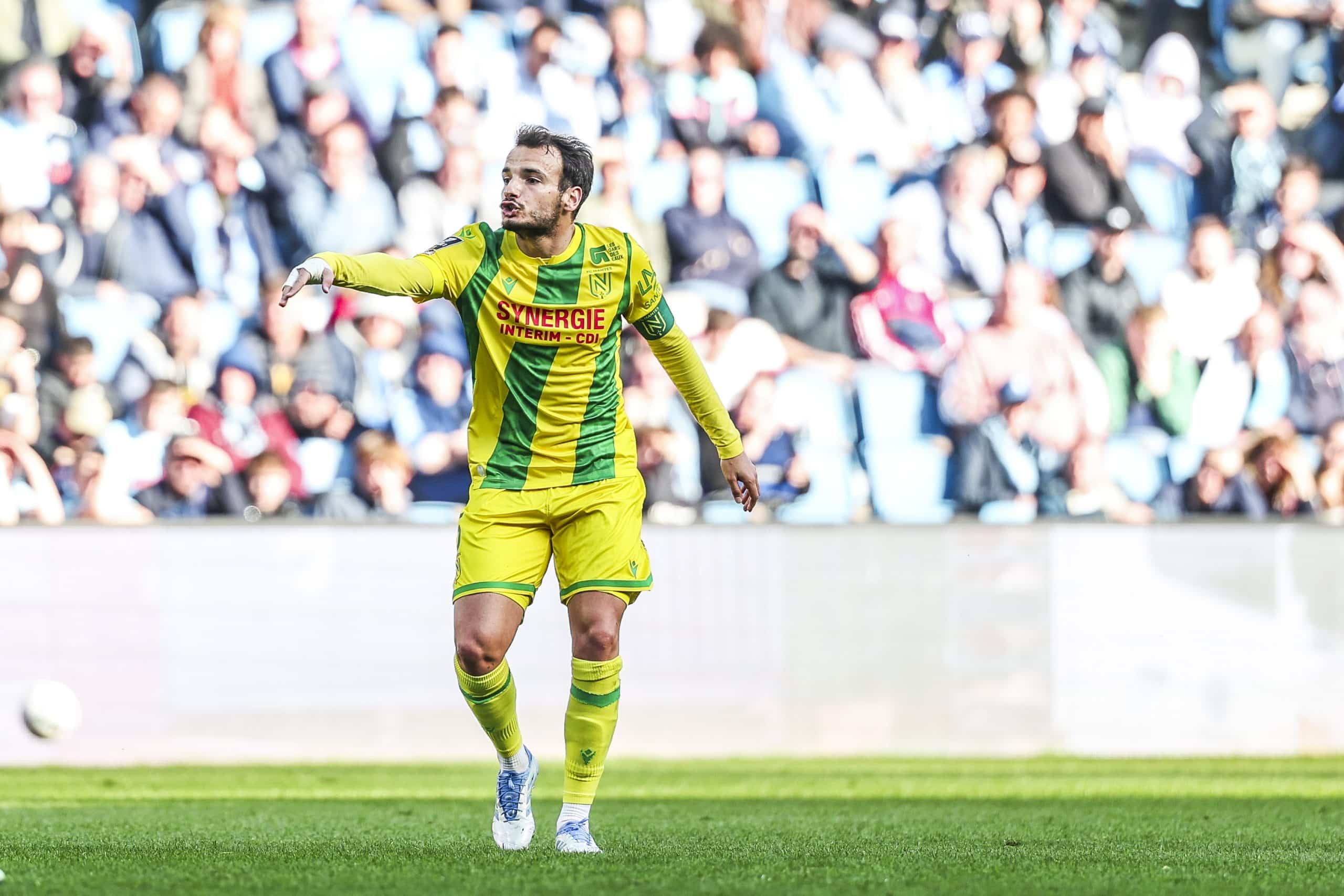 Le capitaine du FC Nantes, Pedro Chirivella, lors du match au Havre.