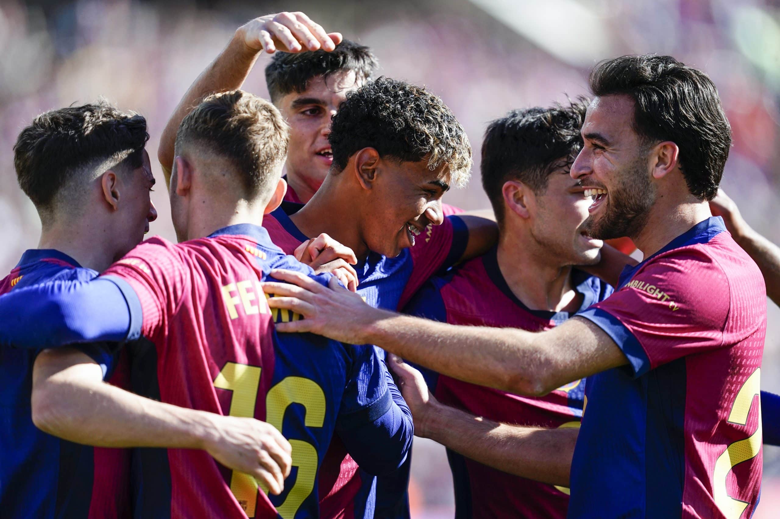 La joie des joueurs du FC Barcelone