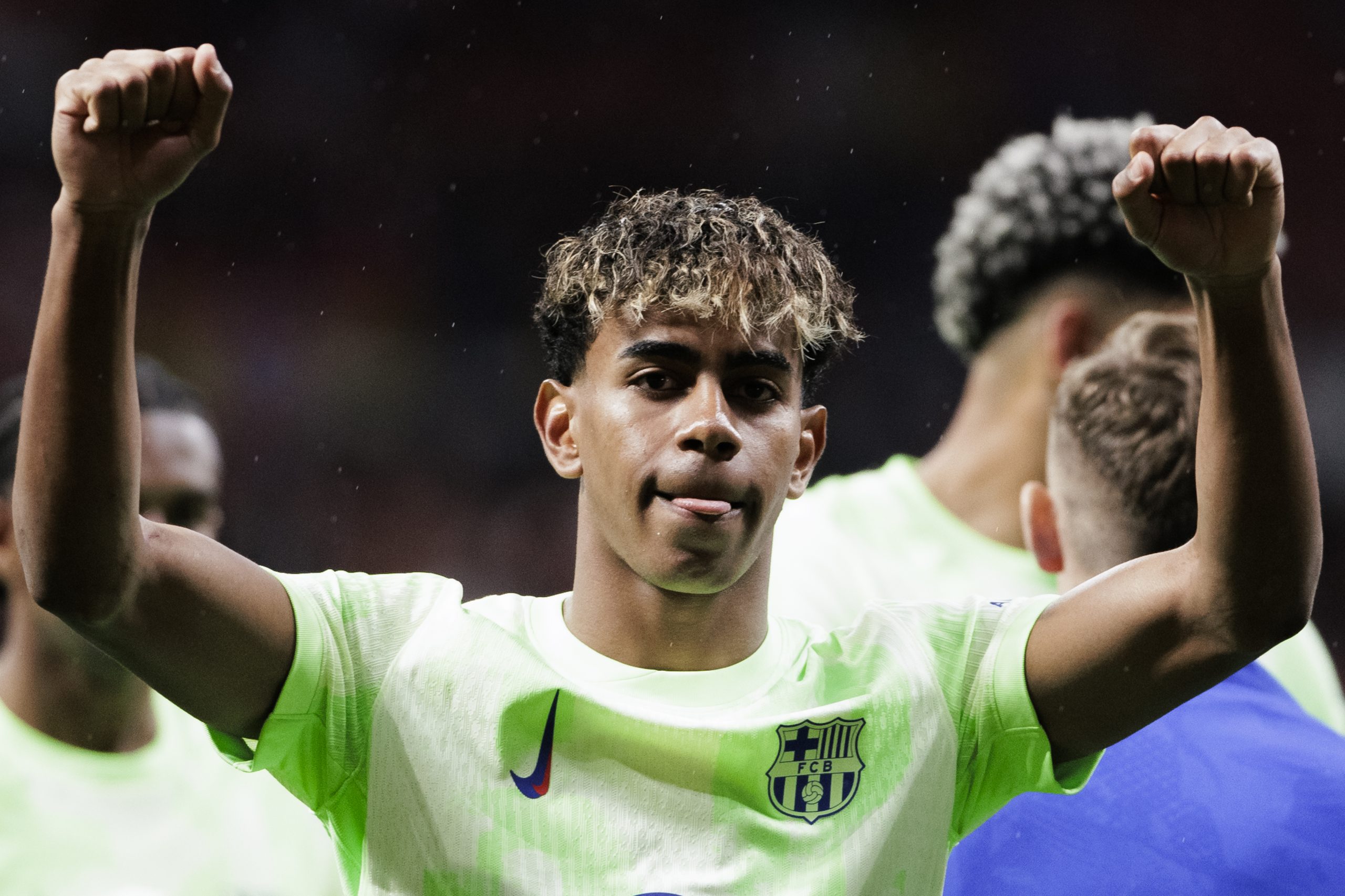 La joie de Lamine Yamal après une victoire du FC Barcelone.