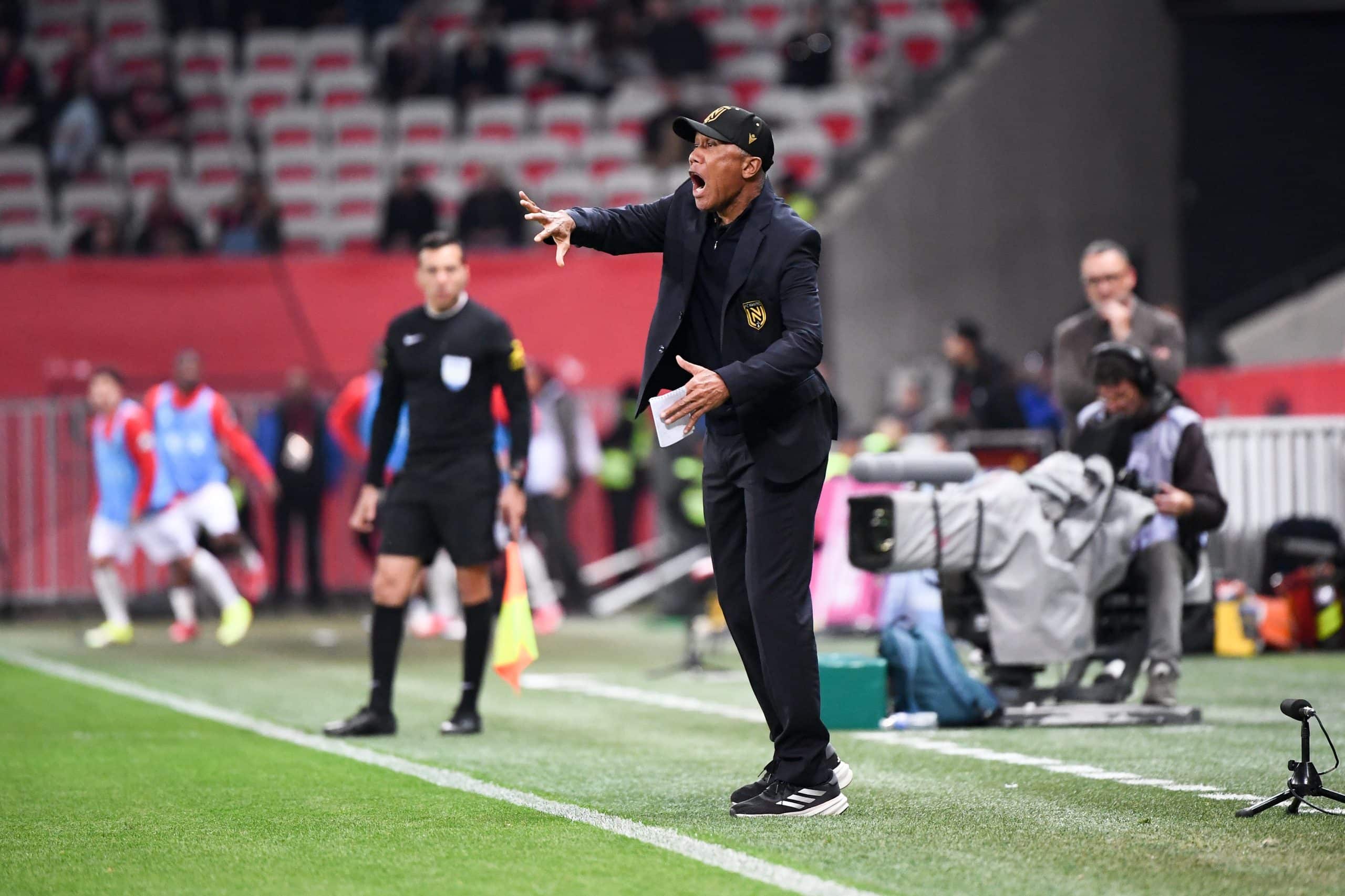 L'entraîneur du FC Nantes, Antoine Kombouaré, lors du match à Nice.