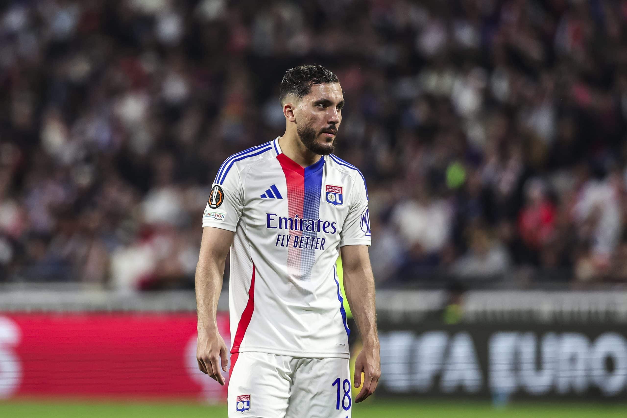 Rayan Cherki lors d'OL - Manchester United