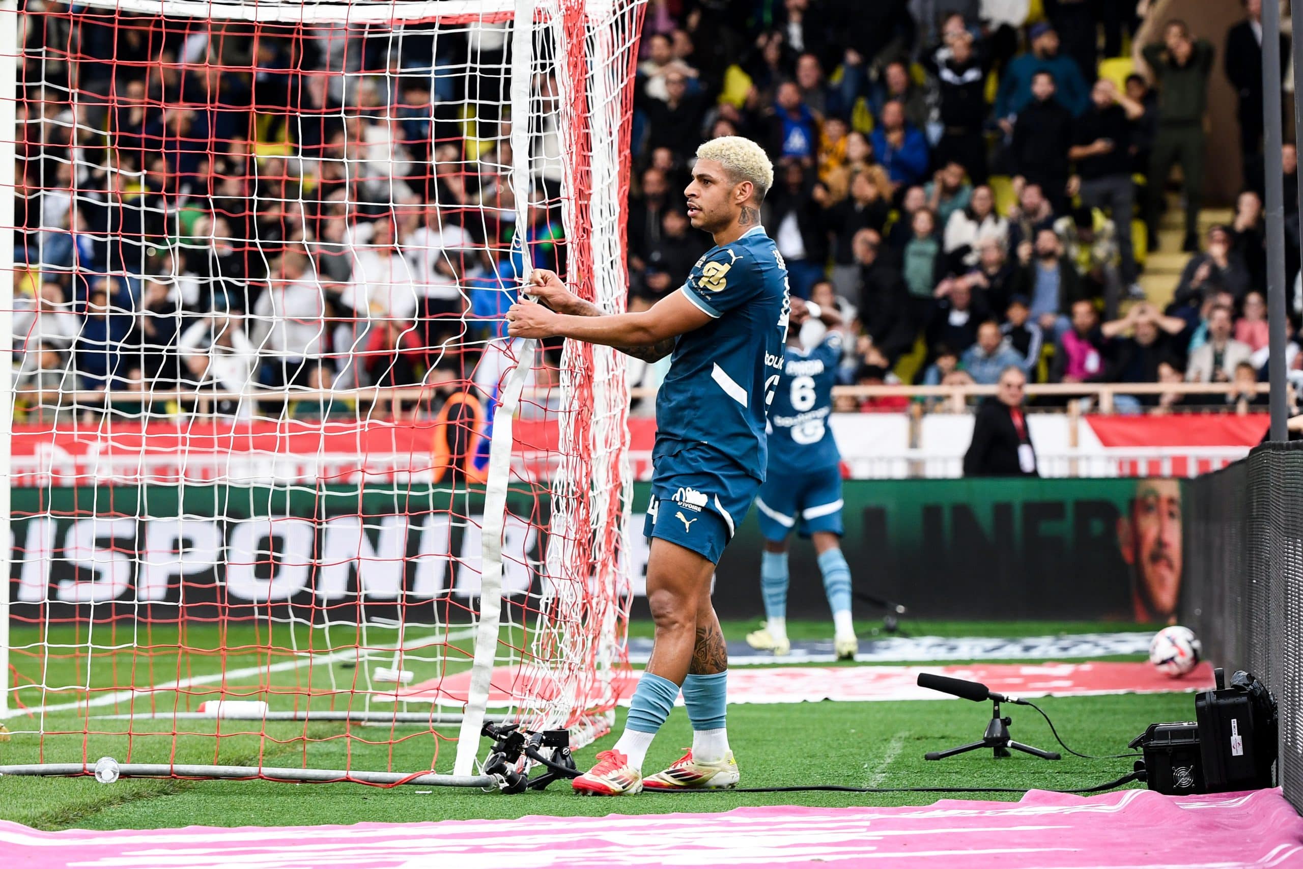 L'ailier de l'OM Luis Henrique lors du match à Monaco.