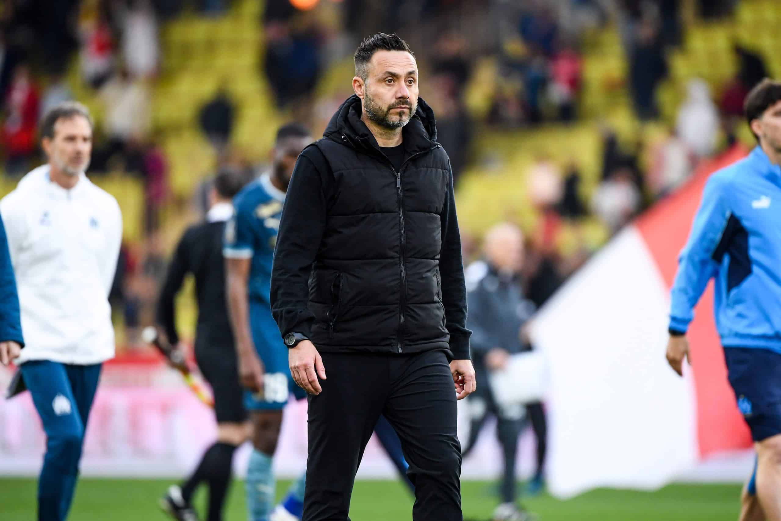 L'entraîneur de l'OM, Roberto De Zerbi, après la défaite à Monaco.