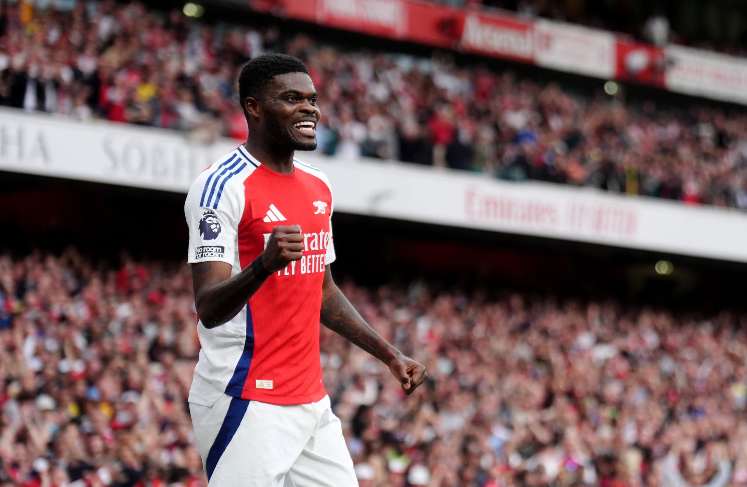 Thomas Partey sous le maillot d'Arsenal