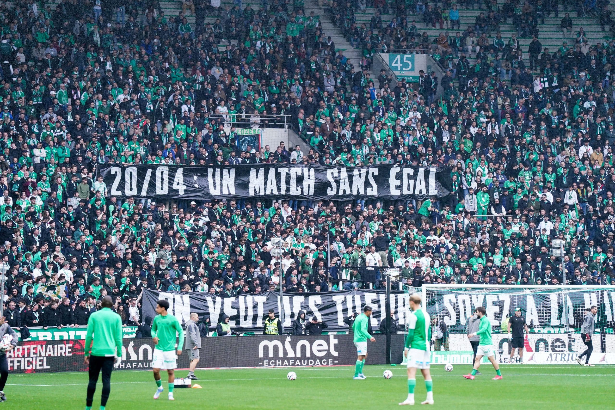 Lors d'ASSE - Brest, les supporters stéphanois ont lancé le derby face à l'OL