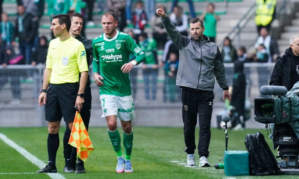 Irvin Cardona et Eirik Horneland lors d'ASSE - Brest