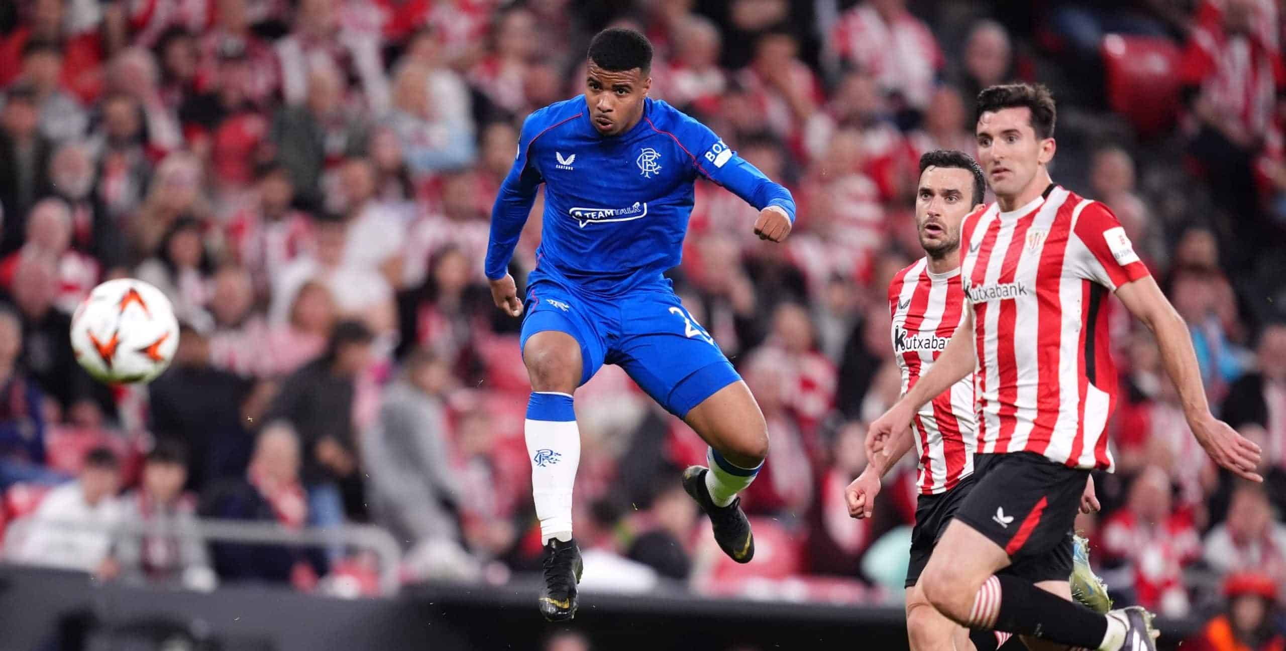 Hamza Igamane lors d'Athletic Bilbao - Glasgow Rangers