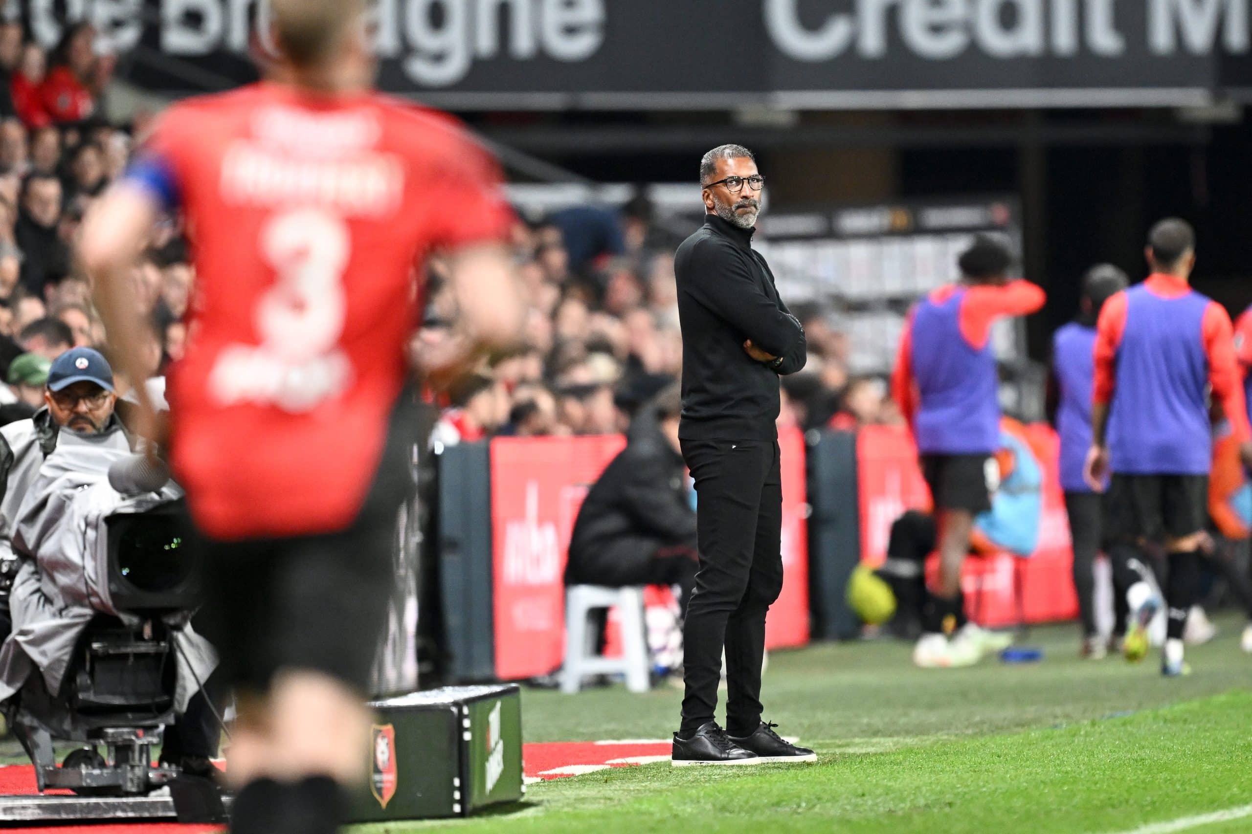 Habib Beye, le coach du Stade Rennais.