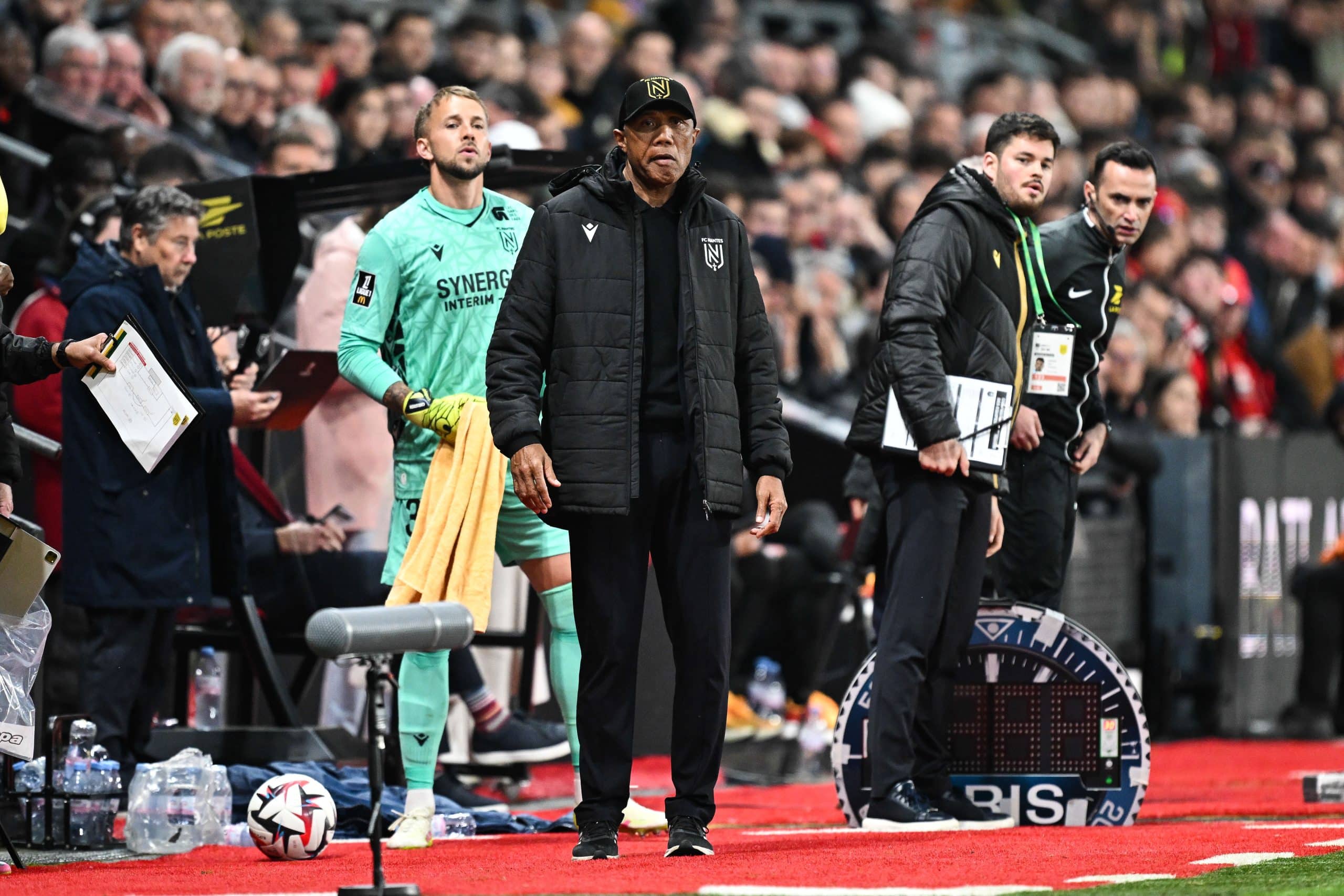 L'entraîneur du FC Nantes, Antoine Kombouaré, lors du derby à Rennes.