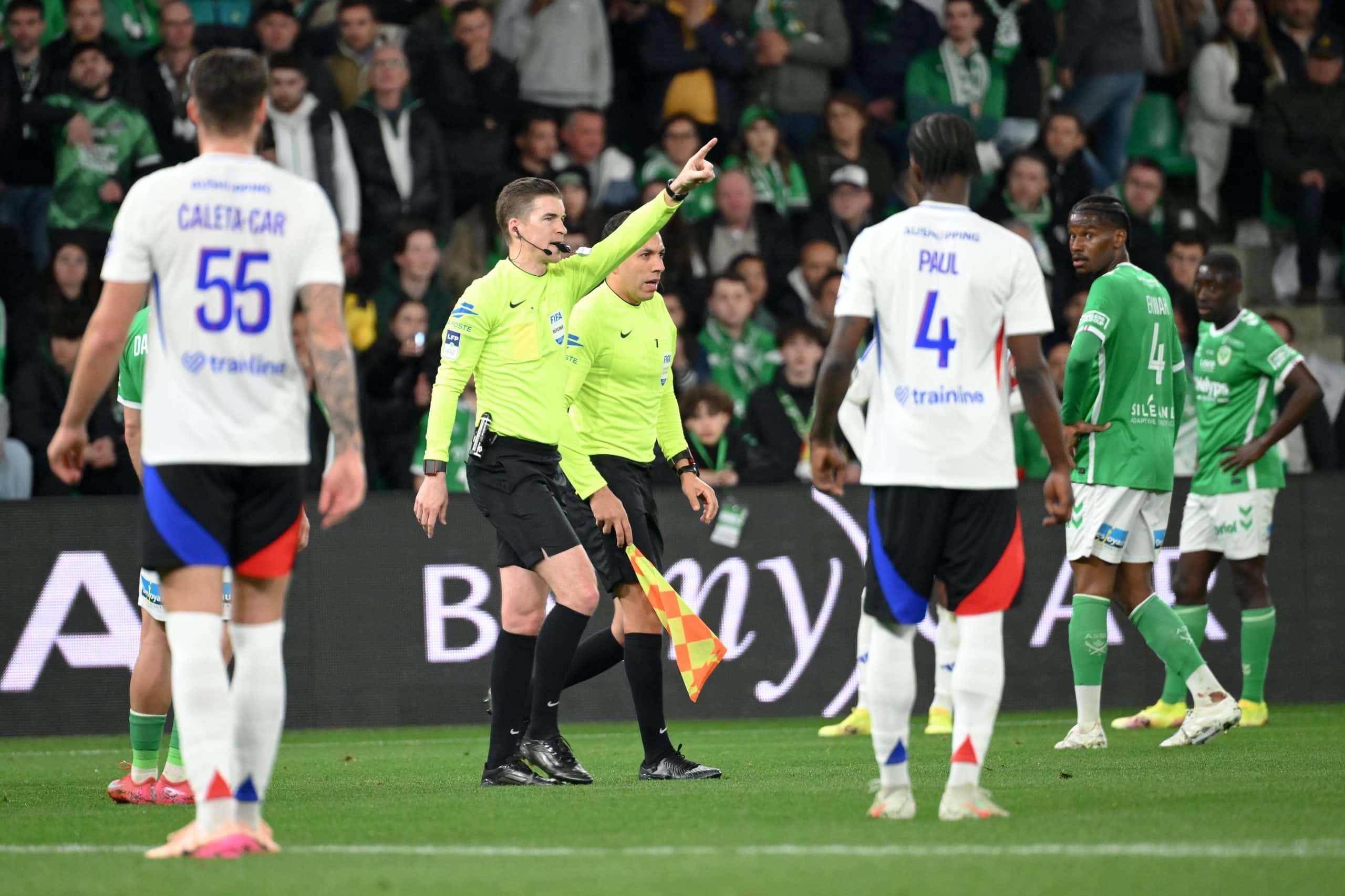 François Letexier lors du match ASSE-OL.
