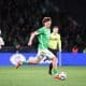 L'attaquant de l'ASSE Lucas Stassin lors du derby face à l'OL.