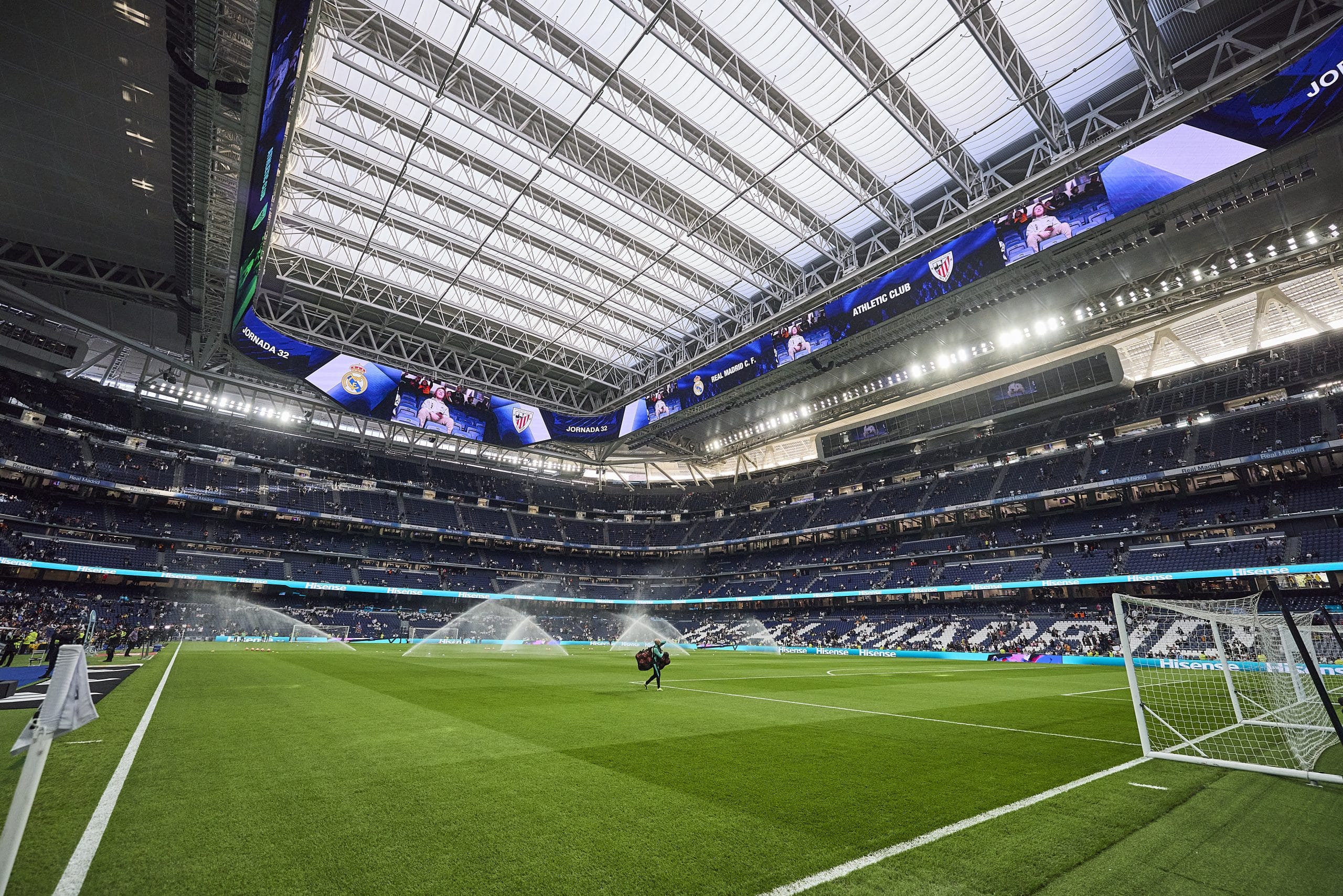 Vision panoramique du Bernabeu, stade du Real Madrid.