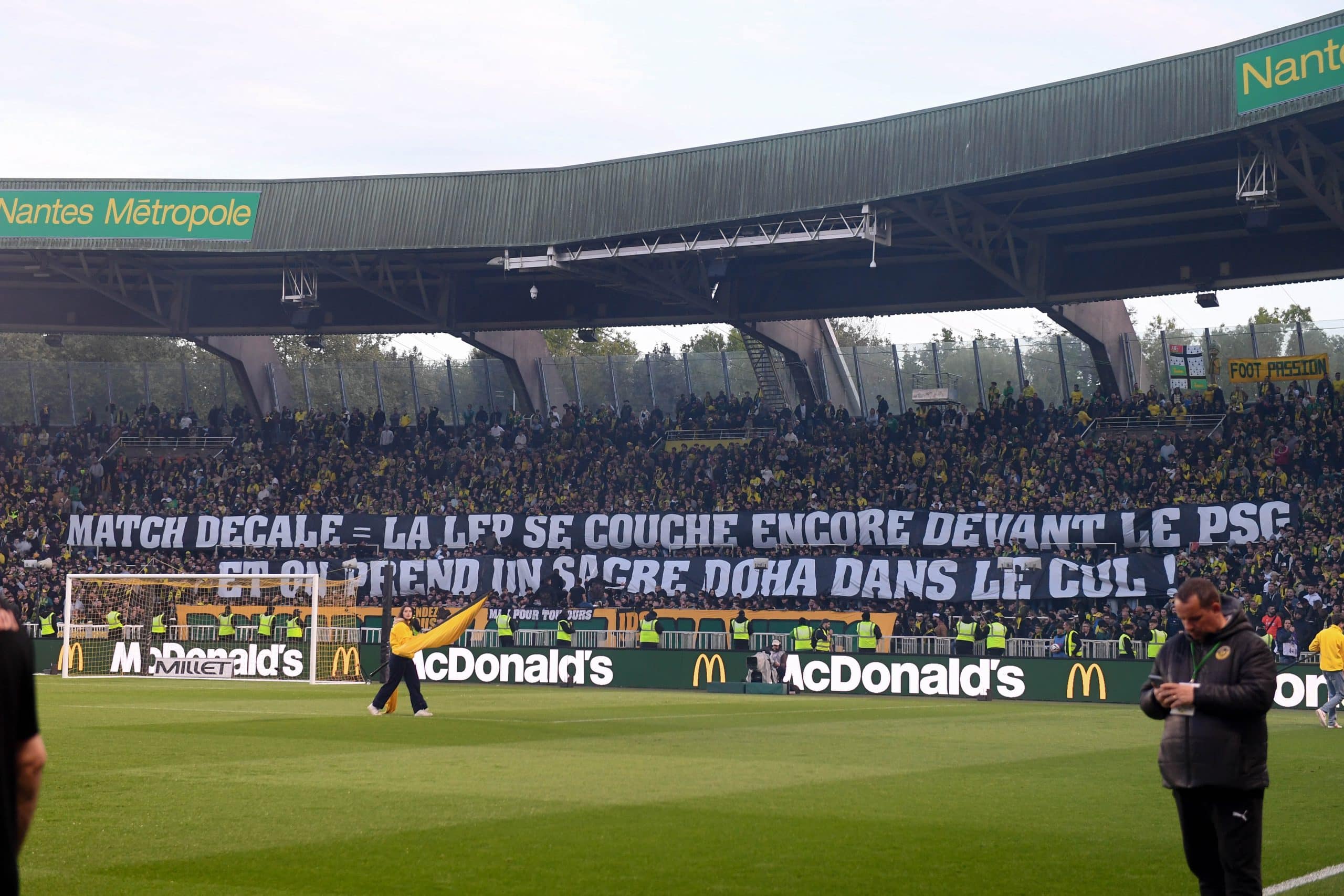La banderole de la Brigade Loire pendant FC Nantes - PSG