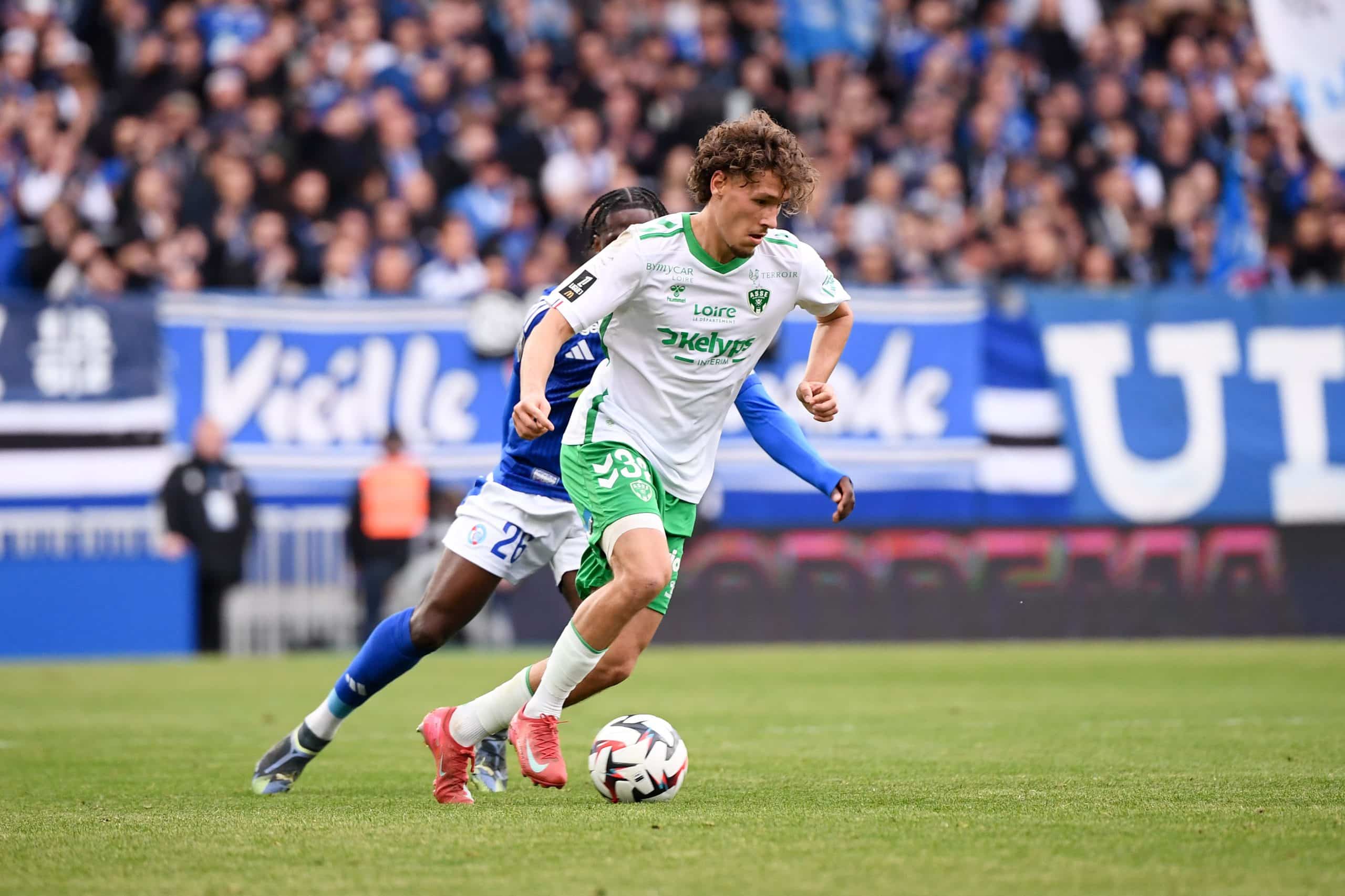 L'attaquant de l'ASSE, Lucas Stassin.