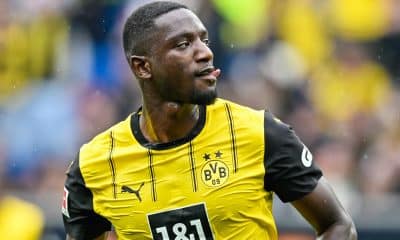 Sehrou Guirassy, l'attaquant du Borussia Dortmund.