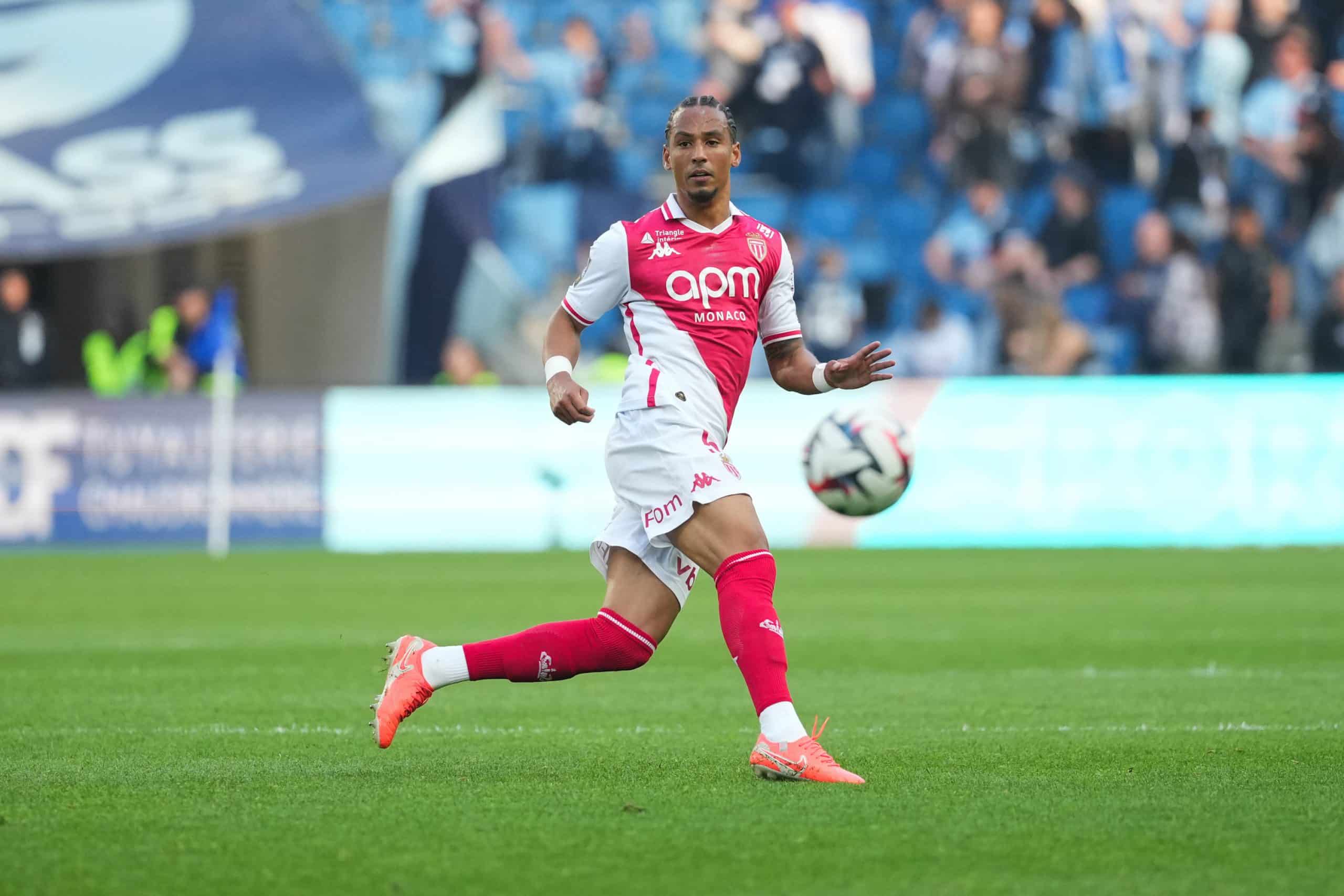 Le défenseur de l'AS Monaco Thilo Kehrer, en action au Havre.