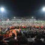 Montpellier descend officiellement en Ligue 2, le FC Lorient remonte en Ligue 1, Cabella (LOSC) présent sur scène devant 97 000 personnes