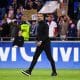L'entraîneur du Stade Rennais, Habib Beye, lors du match à Lyon.