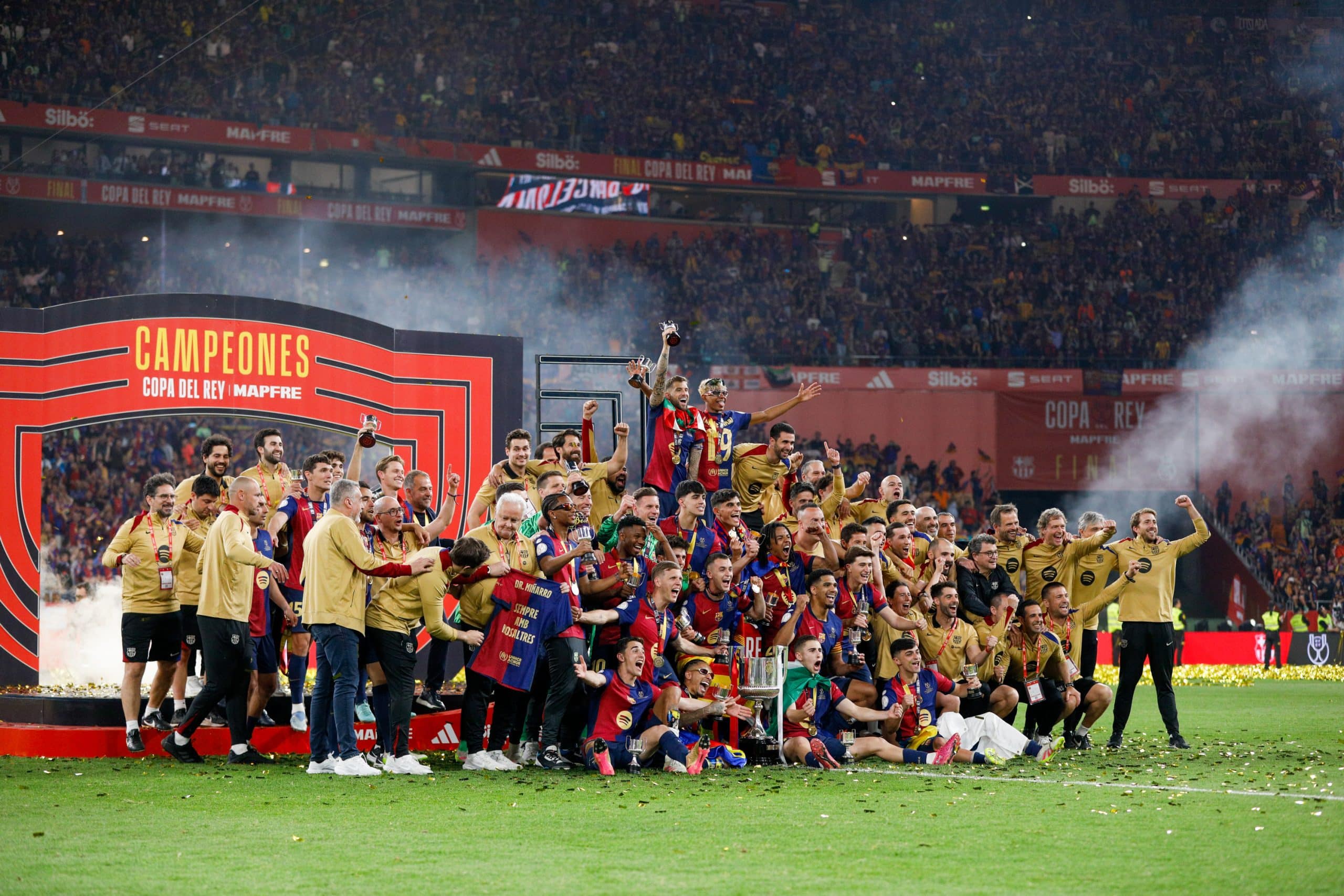 Le FC Barcelone fête sa Coupe du Roi