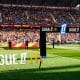 Le logo de la Ligue 1, avant un match à Bollaert.