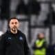L'entraîneur de l'OM, Roberto De Zerbi, lors du match face au Stade Brestois.