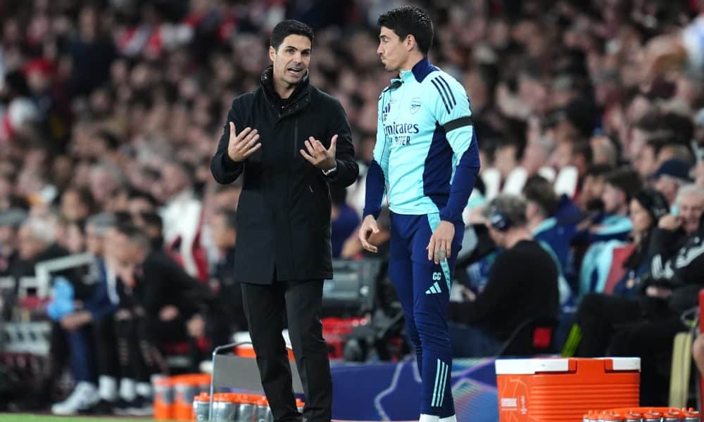 Le manager d'Arsenal, Luis Enrique, lors de la demie aller face au PSG.