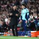 Le manager d'Arsenal, Luis Enrique, lors de la demie aller face au PSG.