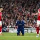 Ousmane Dembélé déçu après une occasion ratée lors d'Arsenal-PSG.
