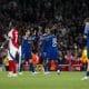 La joie des joueurs du PSG qui viennent de battre Arsenal.