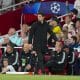 Le manager d'Arsenal, Mikel Arteta, lors du match aller face au PSG.