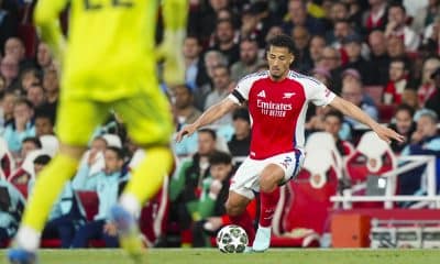 Le défenseur d'Arsenal William Saliba, courtisé par le Real Madrid.