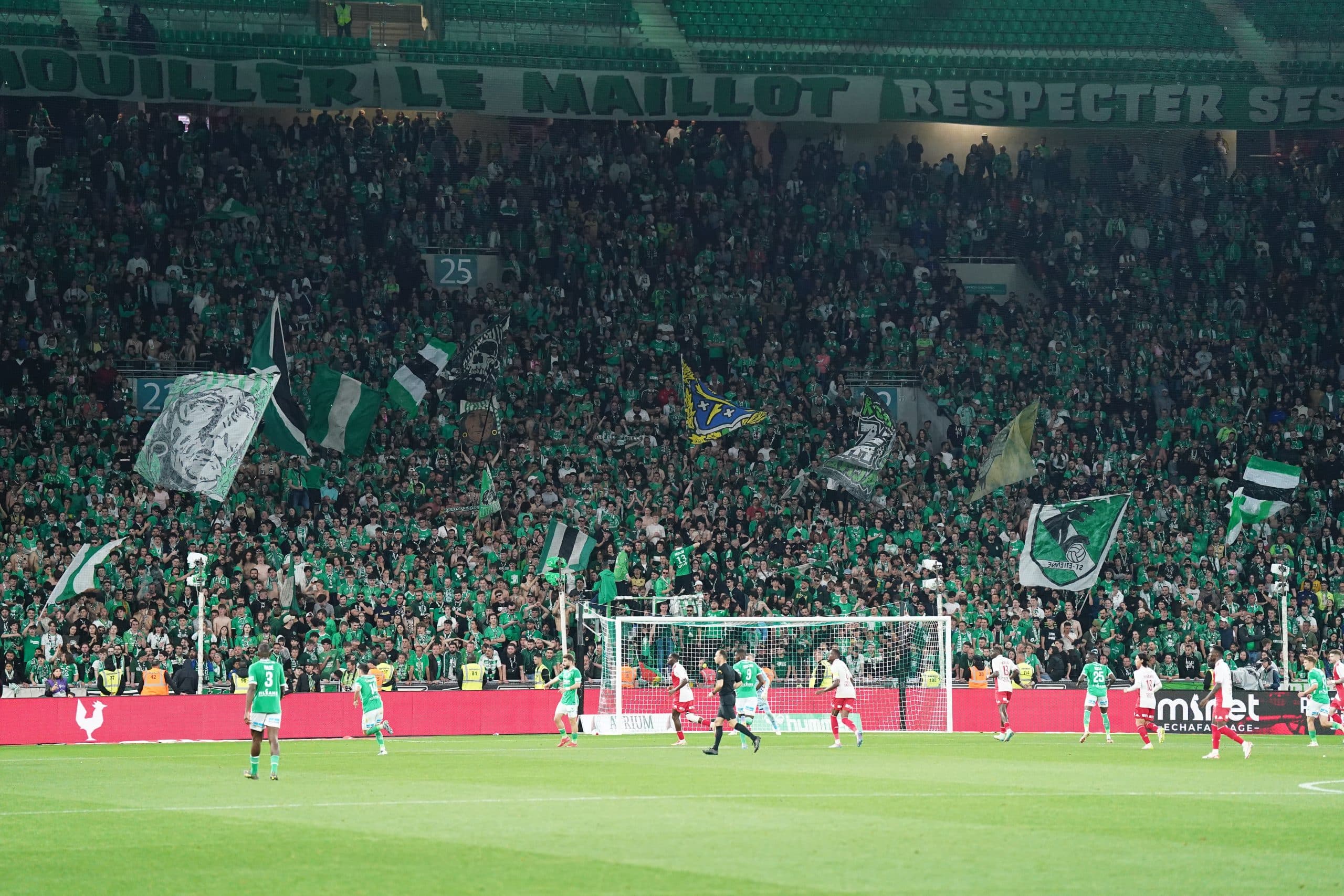 Les supporters stéphanois lors d'ASSE - AS Monaco