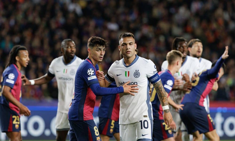 Lautaro Martinez lors de FC Barcelone - Inter Milan